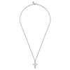 Gabriel & Co. Sterling Silver Brushed Cross Pendant Necklace