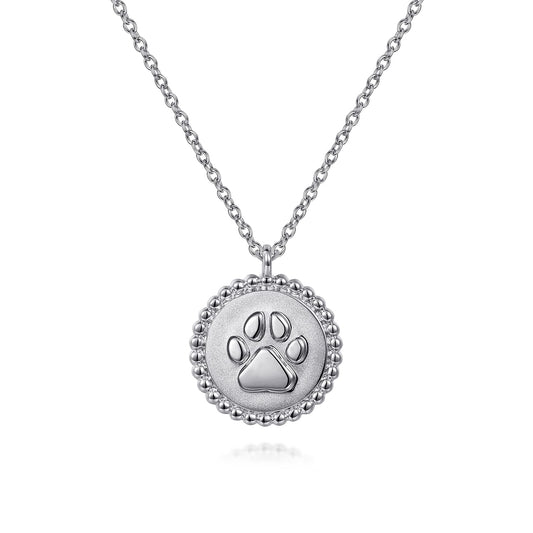 Gabriel & Co Sterling Silver Bujukan Paw Print Pendant
