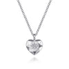 Gabriel & Co. Sterling Silver Diamond-Cut Heart Pendant