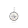 Gabriel & Co. Sterling Silver Bujukan Mother of Pearl Starburst Medallion Pendant