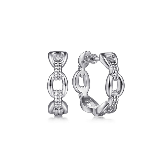 Gabriel & Co Sterling Silver Link Hoops
