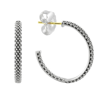 Lagos Sterling Silver Caviar Hoops