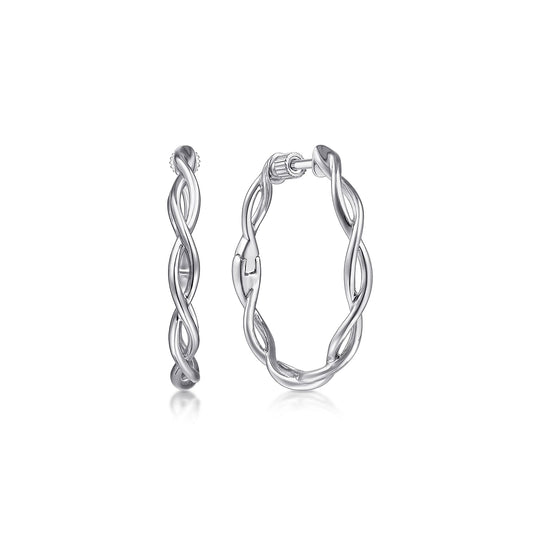 Gabriel & Co. Sterling Silver 25mm Twisted Hoops