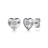 Gabriel & Co. 925 Sterling Silver Heart Diamond-Cut Studs