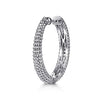 Gabriel & Co. Sterling Silver Bujukan Black Spinel Hoops