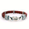 William Henry "Norn" Brown Leather and Sterling Silver Bracelet