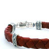 William Henry "Norn" Brown Leather and Sterling Silver Bracelet