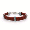 William Henry "Norn" Brown Leather and Sterling Silver Bracelet