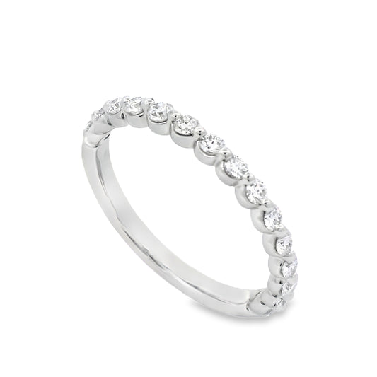 14K White Gold Lab Grown 1/2-Carat Diamond Anniversary Band