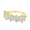 14K Yellow Gold Geometric 5-Stone Lab Grown Diamond Anniversary Band