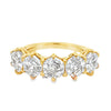 14K Yellow Gold Geometric 5-Stone Lab Grown Diamond Anniversary Band