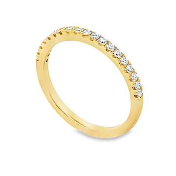 14K Yellow Gold 1/4-Carat Lab Grown Diamond Anniversary Band