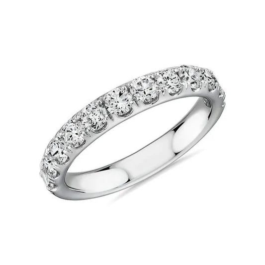 14K White Gold 13-Stone Lab Grown Diamond Anniversary Band