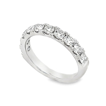 14K White Gold 10-Stone Lab Grown Diamond Anniversary Band