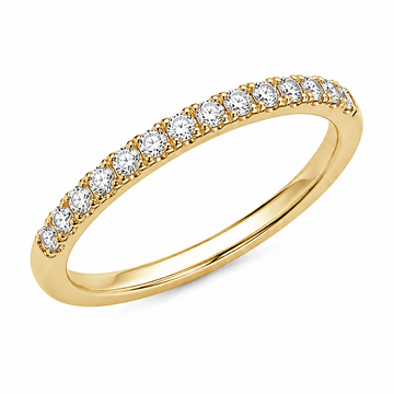 14K Yellow Gold 1/4-Carat Lab Grown Diamond Anniversary Band