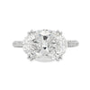 14K White Gold Oval Lab Grown Diamond East-West Engagement Ring