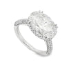 14K White Gold Oval Lab Grown Diamond East-West Engagement Ring