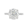 18K White Gold Round Lab Grown Diamond Under-Gallery Engagement Ring