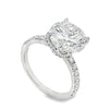 18K White Gold Round Lab Grown Diamond Under-Gallery Engagement Ring