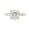 14K Yellow Gold Round Lab Grown Diamond Bubble-Band Engagement Ring