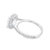 14K White Gold 5-Carat Round Lab Grown Diamond Pave Engagement Ring