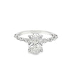 14K White Gold 2-Carat Oval Lab Grown Diamond Engagement Ring