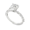 14K White Gold 2-Carat Oval Lab Grown Diamond Engagement Ring