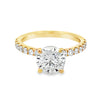 14K Yellow Gold 2-Carat Round Lab Grown Diamond Engagement Ring
