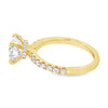 14K Yellow Gold 2-Carat Round Lab Grown Diamond Engagement Ring