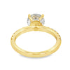 14K Yellow Gold 2-Carat Round Lab Grown Diamond Engagement Ring