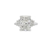 14K White Gold 5-Carat Radiant Lab Grown Diamond Side Stones Engagement Ring