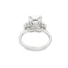 14K White Gold 5-Carat Radiant Lab Grown Diamond Side Stones Engagement Ring