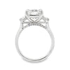 14K White Gold 5-Carat Radiant Lab Grown Diamond Side Stones Engagement Ring