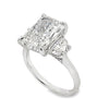 14K White Gold 5-Carat Radiant Lab Grown Diamond Side Stones Engagement Ring