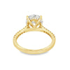 14K Yellow Gold 3-Carat Round Lab Grown Diamond Engagement Ring