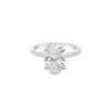 14K White Gold 3-Carat Oval Lab Grown Diamond Engagement Ring