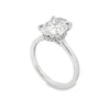 14K White Gold 3-Carat Oval Lab Grown Diamond Engagement Ring
