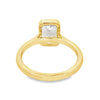 14K Yellow Gold 2-Carat Bezel-Set Radiant Lab Grown Diamond Engagement Ring