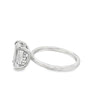 14K White Gold 3-Carat Emerald Cut Lab Grown Diamond Engagement Ring