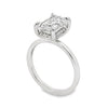 14K White Gold 3-Carat Emerald Cut Lab Grown Diamond Engagement Ring