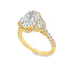 18K Yellow Gold 3-Carat Oval Lab Grown Diamond Pave Engagement Ring