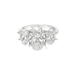 18K White Gold 3-Carat Lab Grown Diamond 3-Oval Engagement Ring