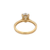 14K Yellow Gold 2-Carat Oval Lab Grown Diamond Hidden Halo Engagement Ring