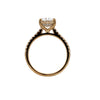 14K Yellow Gold 2-Carat Oval Lab Grown Diamond Hidden Halo Engagement Ring