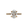 14K Yellow Gold 2-Carat Oval Lab Grown Diamond Hidden Halo Engagement Ring