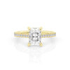 14K Yellow Gold 2-Carat Radiant Cut Lab Grown Diamond Engagement Ring