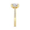 14K Yellow Gold 2-Carat Radiant Cut Lab Grown Diamond Engagement Ring