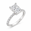14K White Gold 2-Carat Radiant Cut Lab Grown Diamond Engagement Ring