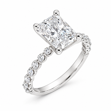 14K White Gold 2-Carat Radiant Cut Lab Grown Diamond Engagement Ring