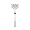 14K White Gold 2.5 Carat Radiant Lab Grown 3-Stone Diamond Engagement Ring
